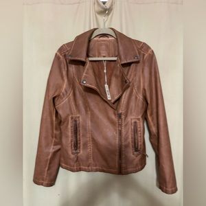 NWT MAX STUDIO VEGAN FAUX LEATHER JACKET